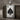 Ace Spade Enamel Pendant in oxidized silver, front angled view