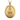 Fatima oak tree pendant, gold vermeil, front view on white background