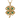 Four Leaf Green Stone Pendant, gold vermeil, front view on white
