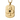 Ace club onyx pendant in gold vermeil, front view on white