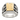 Ten commandments lions ring, front view on white background