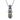 Seven Chakra Lotus Column Pendant, front view on white