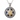 Star of David Enamel Pendant, front view on white background