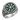Vegvisir Green Enamel Ring, front view on white background