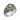 Mjolnir shield ring, front view on white background