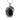 Raven Onyx Wing Pendant, front view on white background