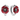 Poppy Cupped Bloom Huggie Earring, front view on white background