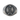 Battlefield cross ring, oxidized silver, front view on white background
