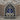 Masonic Mosaic Vault Pendant, oxidized silver, front view