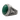 Taurus Malachite Bull Ring, oxidized silver, front view on white background