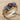Garnet Rosebud Wedding Ring, two-tone, product photo