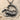 Scorpio Curving Scorpion Pendant, oxidized silver, front product photo