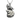 Wolf snow trail pendant, front view on white background
