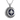 Crescent Star Couple Pendant, front view on white background