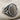 Banded Agate Ribbon Ring, oxidized silver, angled studio view