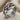 Garnet Fourfold Puzzle Ring, oxidized silver, studio product photo