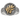 Olive Branch Coin Ring, oxidized, front view on white background