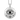 tattoo eye amulet pendant, front view on white