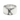 Bone letter ring with initial K, front view on white background