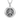 Peace Symbol Disc Pendant, front view on white