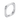 Soft square tube ring, front view on white