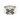 Crossed bones ring, front view on white background