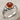Carnelian Petal Cup Ring, two-tone finish, product photo