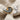 Baroque Comma Open Ring, two-tone finish with gold accent front view