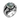 Moss agate wolf paws ring, front view on white background