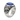 Lapis Wolf Ledge Ring, front view on white