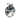 Kraken sinking ship ring, front view on white background