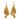 Morel Honeycomb Drop Earring, morel honeycomb drop earrings front and back view on white