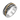 Twin thorn wedding ring, front view on white background