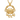 Cancer Coral Crab Pendant, gold vermeil, front view on white