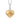 Cable heart pendant, front view on white background