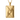 Sealed letter rosemary pendant, gold vermeil, front view on white background