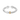 Half rope open ring, two-tone, front view on white