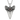 Garnet Shark Tooth Pendant, front view on white background