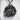 Horned Owl Medallion Pendant, oxidized silver, angled product photo