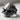 Skeleton Hands Skull Ring, oxidized silver, studio product view