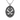 celtic paired hounds pendant, front view on white background