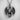 Wyvern Returning Tail Pendant, oxidized silver, front product view