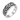 Celtic braided ridge ring, front view on white background