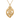 Celtic Spiral Leaf Pendant, gold vermeil, front view on white background