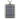 Greek Meander Enamel Tablet Pendant, oxidized silver, front view on white