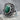 Malachite Arabesque Frame Ring, oxidized silver, angled product photo