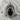 Onyx Fluted Capsule Pendant, oxidized silver, product studio photo