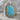 Turquoise Meander Tablet Pendant in two-tone finish, front view
