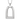 Recessed arch pendant, polished silver, front view on white