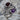 Garnet Amethyst Scroll Ring, oxidized silver variant angled view